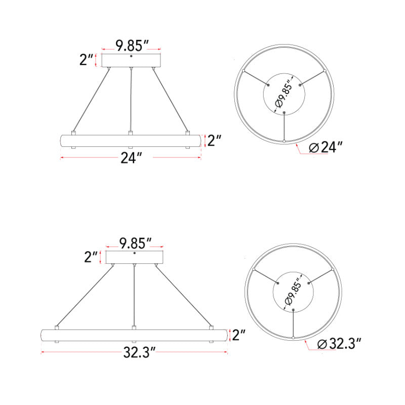 Sling Medium Ring Pendant - Abra Lighting