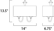 Bongo Wall Sconce Natural Aged Brass by Maxim Lighting