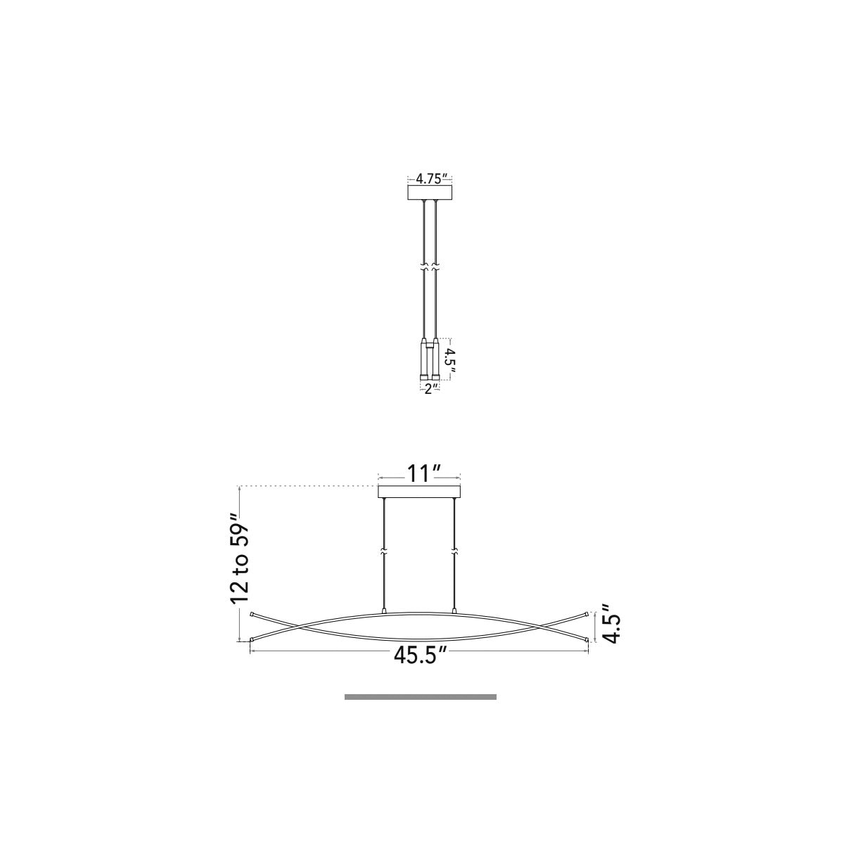 Wishbone Crossed Frame Pendant - Abra Lighting