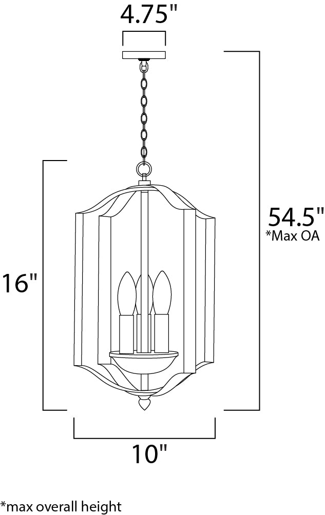 Provident 3-Light Chandelier Black by Maxim Lighting