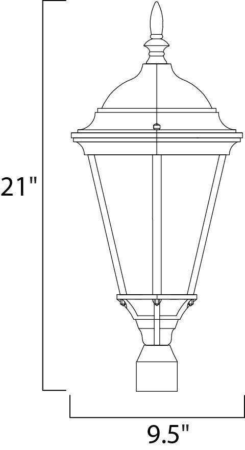 Westlake Cast Outdoor Pole/Post Lantern White by Maxim Lighting