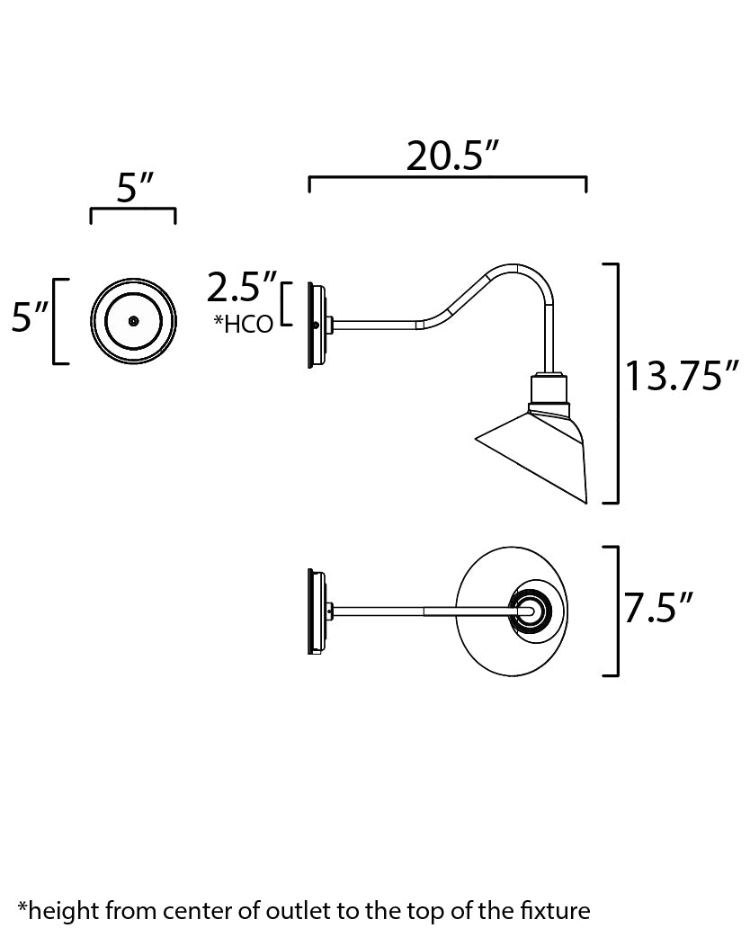 Signlite Outdoor Wall Sconce Black by Maxim Lighting