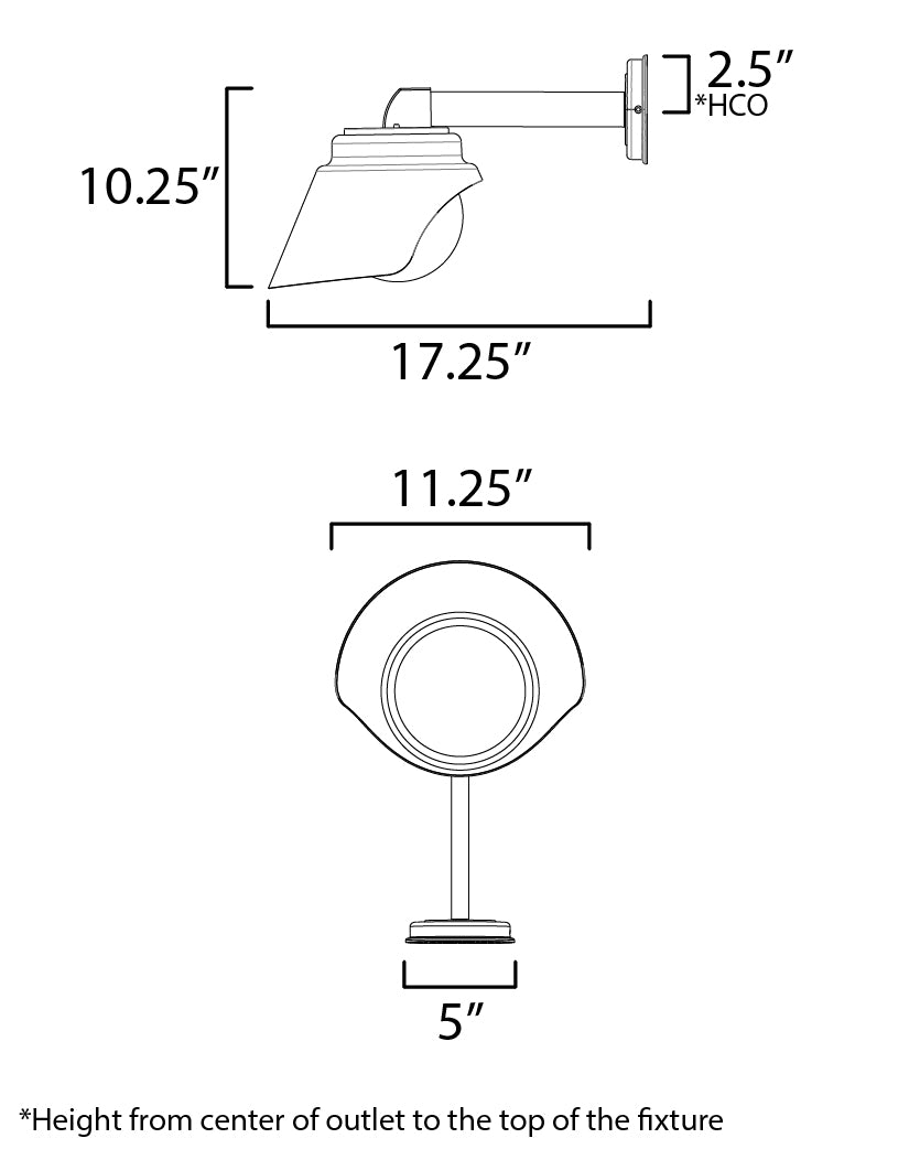 Habit Outdoor Wall Sconce Black by Maxim Lighting