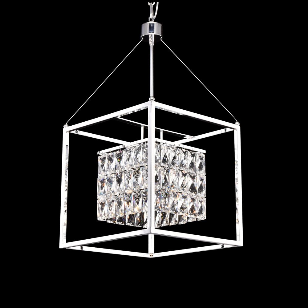 Cages Pendant 4-Light in Chrome 1012CH by StarFire Crystal