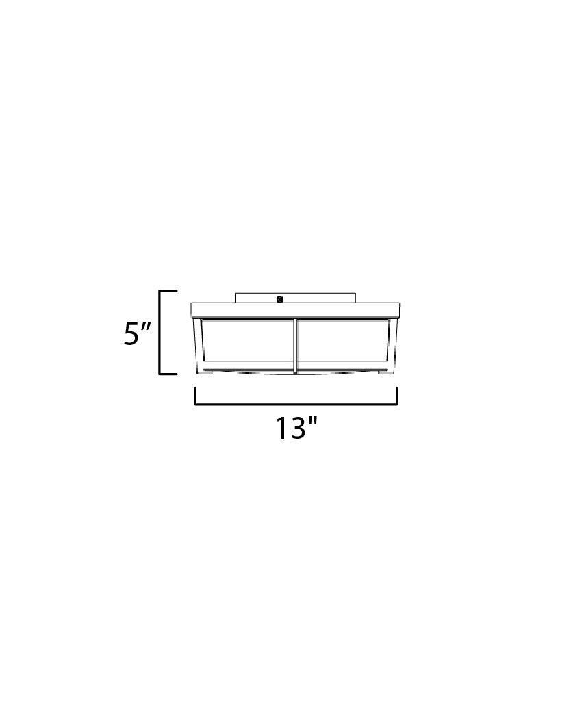 Rogue 13" 2-Light Flush Mount Satin Brass by Maxim Lighting