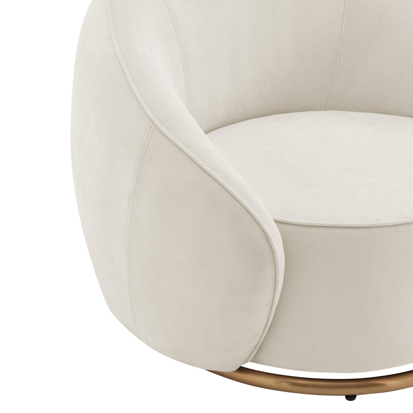 Ivory Swing Luxury Swivel Accent Chair - Finesse Decor AC-33012-BES