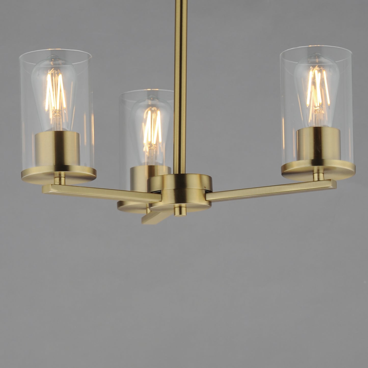 Lateral 3-Light Chandelier Satin Brass by Maxim Lighting