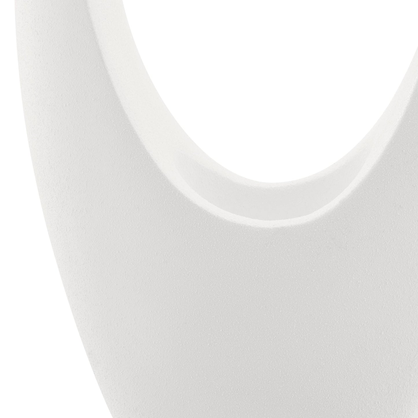 Mandolin Small Floor Vase Sculpture Frosted White by Finesse Decor C21-WFR