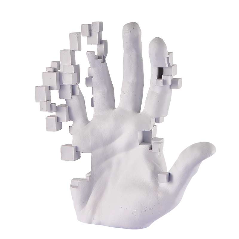 Pixel Hand Matte White by Finesse Decor HP-P25-MW