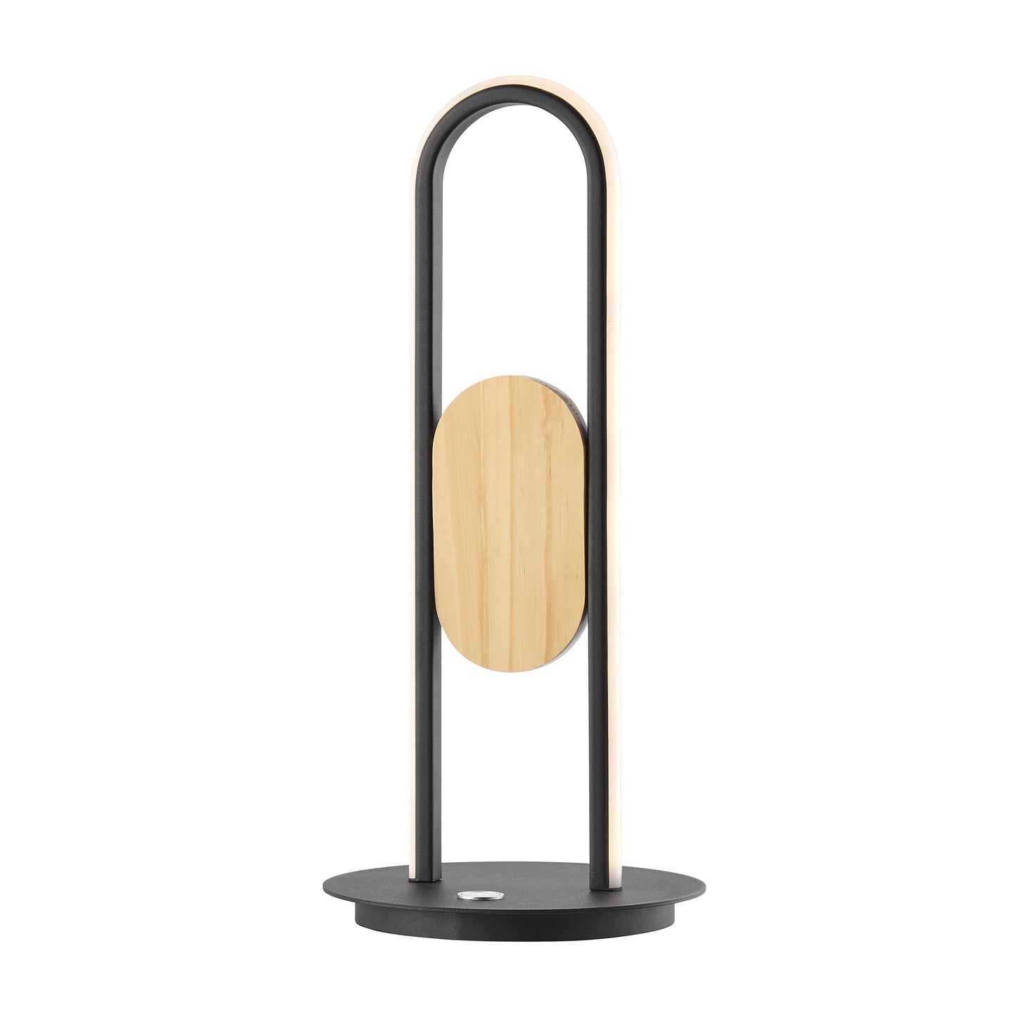 Table Lamp Satin Black & Wood by Finesse Decor TL-M25-1B