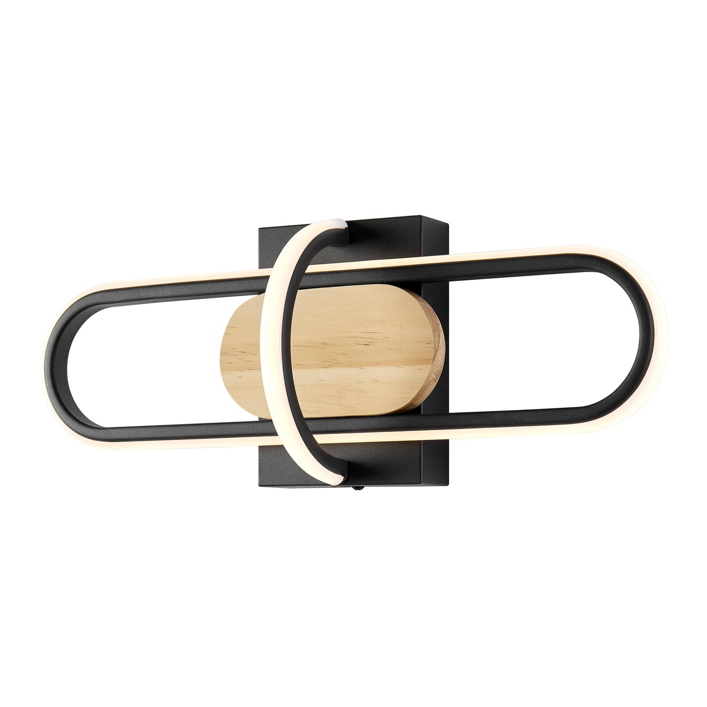 Wall Lamp Black & Wood - Finesse Decor WALL-M25-1B