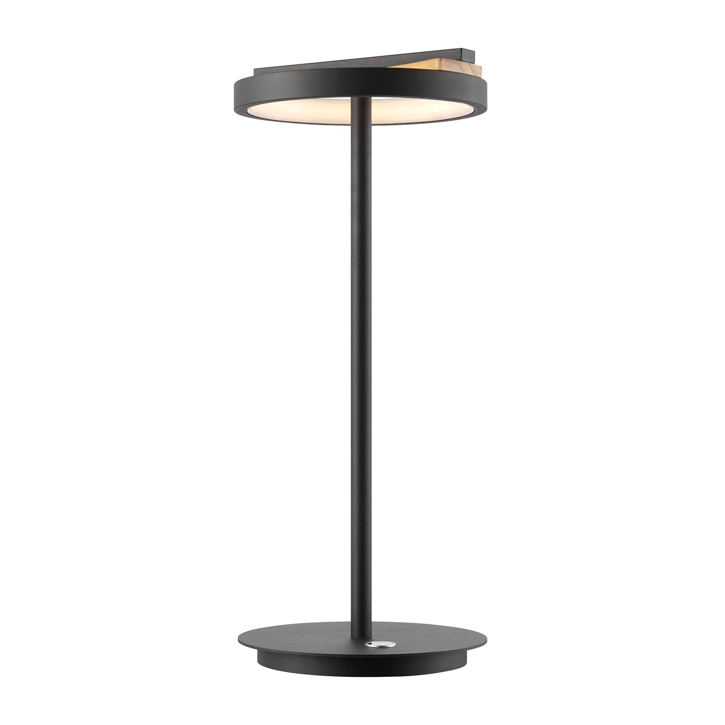 Table Lamp Satin Black & Wood by Finesse Decor TL-M25-2B