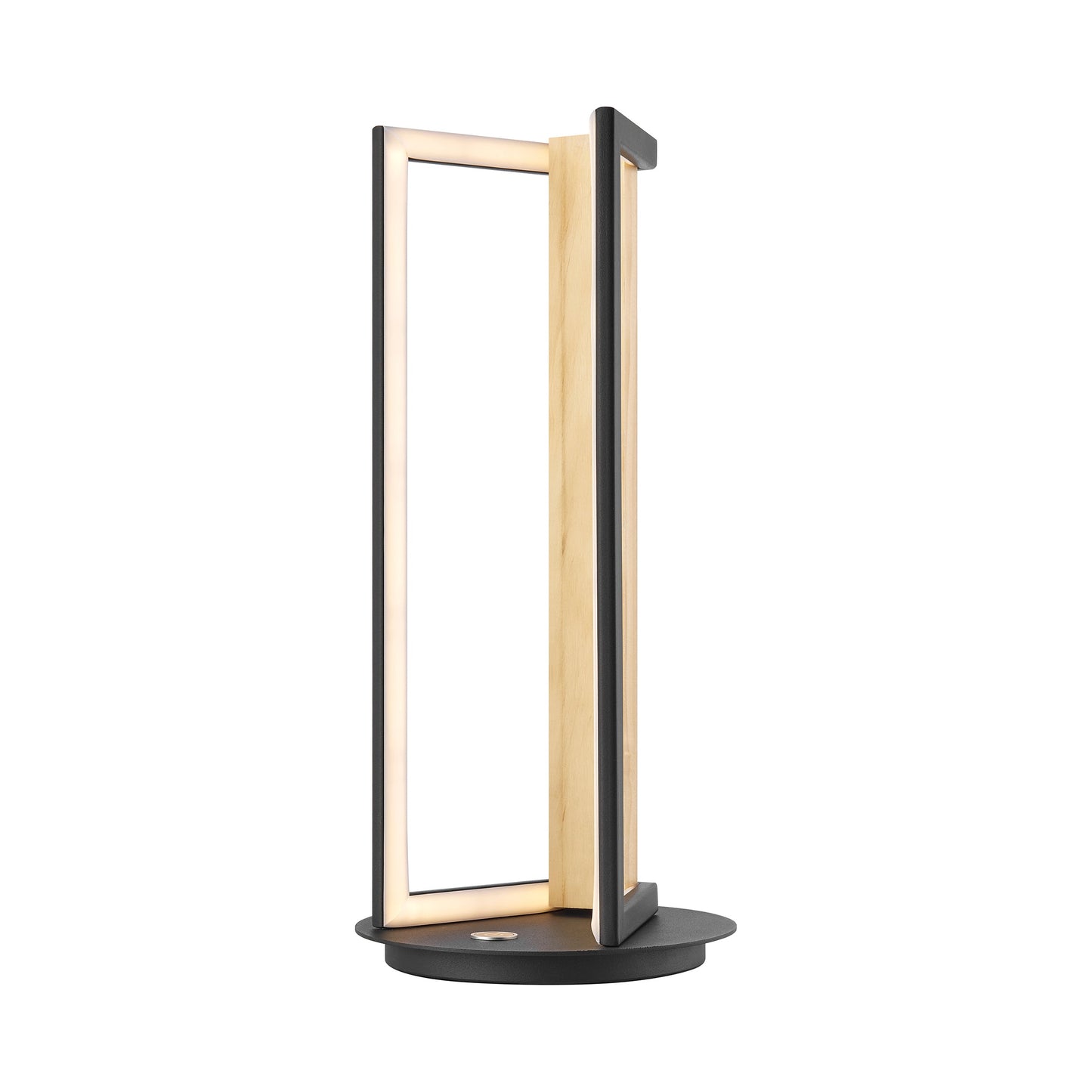 Table Lamp Satin Black & Wood by Finesse Decor TL-M25-3B