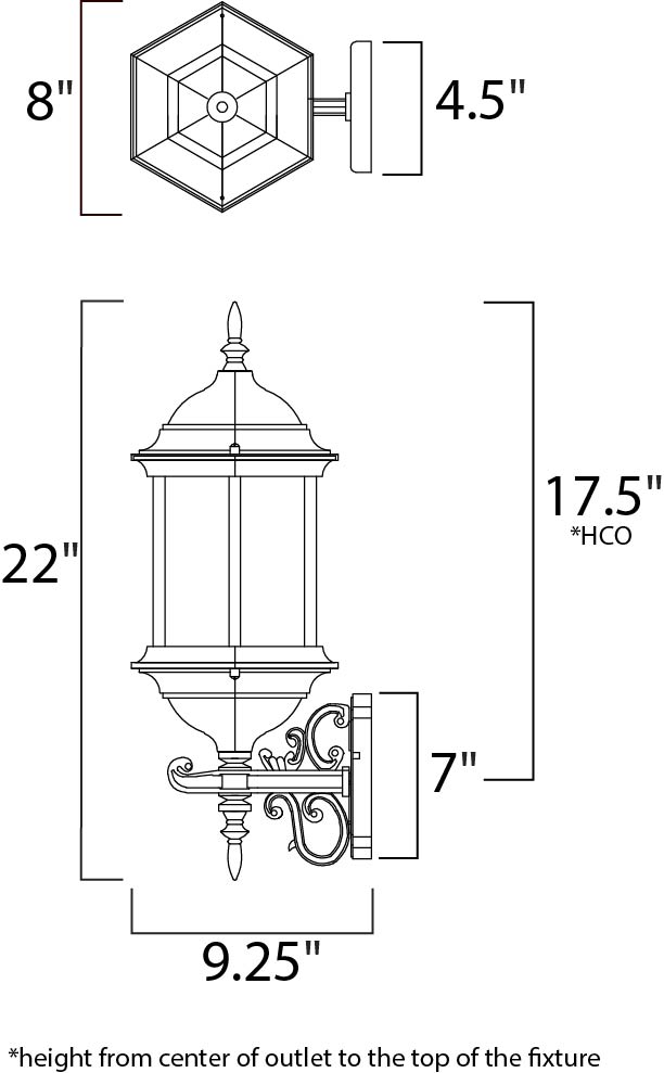 Builder Cast Outdoor Wall Mount Empire Bronze by Maxim Lighting