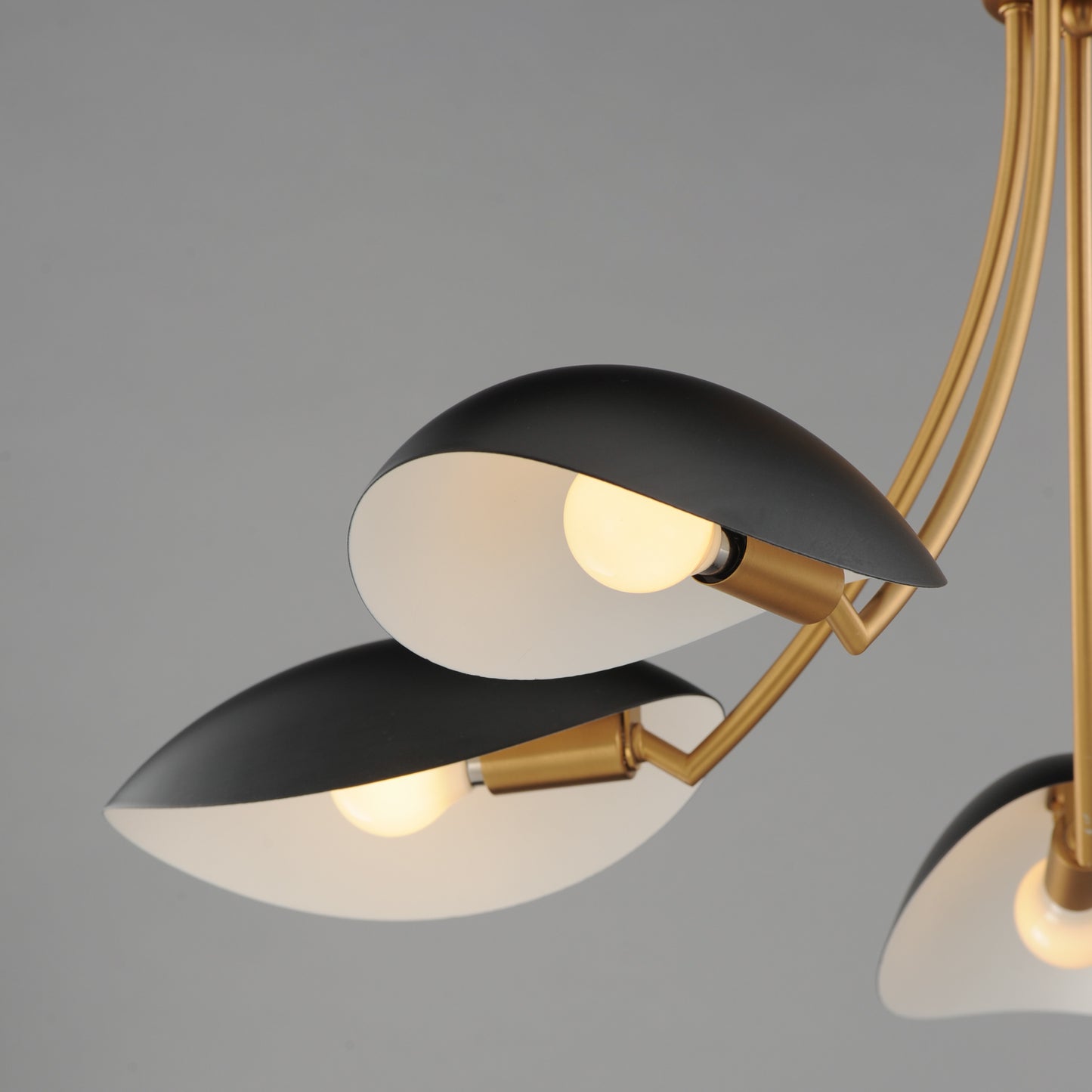 Maris 5-Light Chandelier Black/Natural Aged Brass by Maxim Lighting