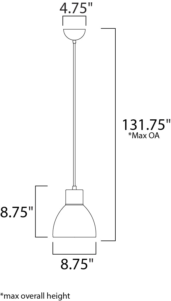 Cora 8.75" Pendant Black/Gold by Maxim Lighting