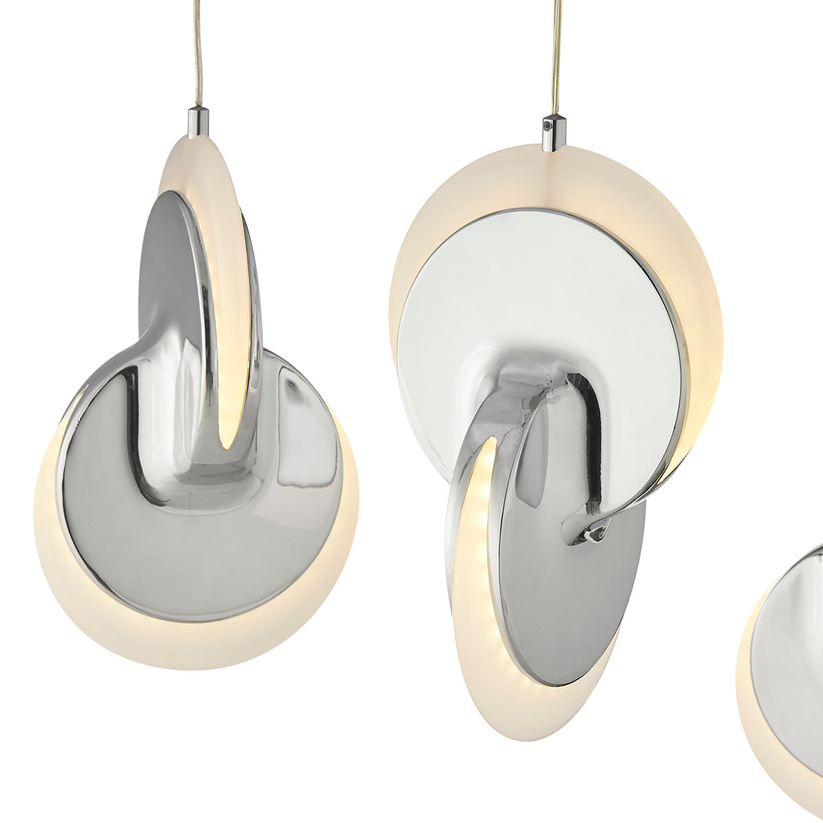 Deuterium Round Chandelier Chrome by Finesse Decor CH-0030-5R