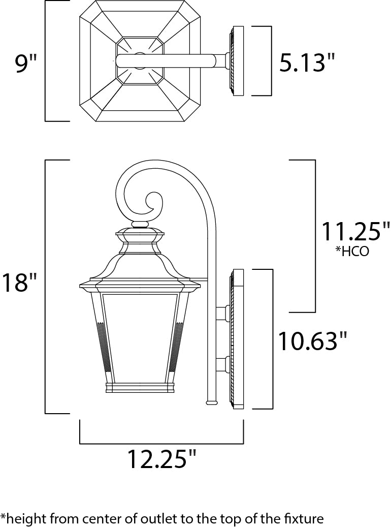 Knoxville Outdoor Wall Lantern Bronze by Maxim Lighting
