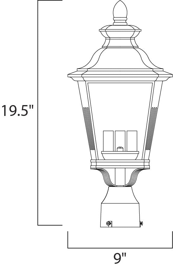 Knoxville 3-Light Outdoor Post Bronze by Maxim Lighting