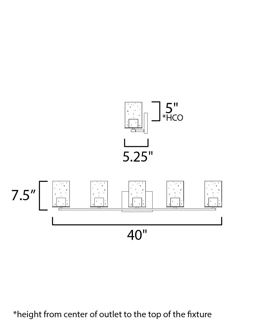 Sleek 5-Light Bath Vanity Satin Nickel by Maxim Lighting