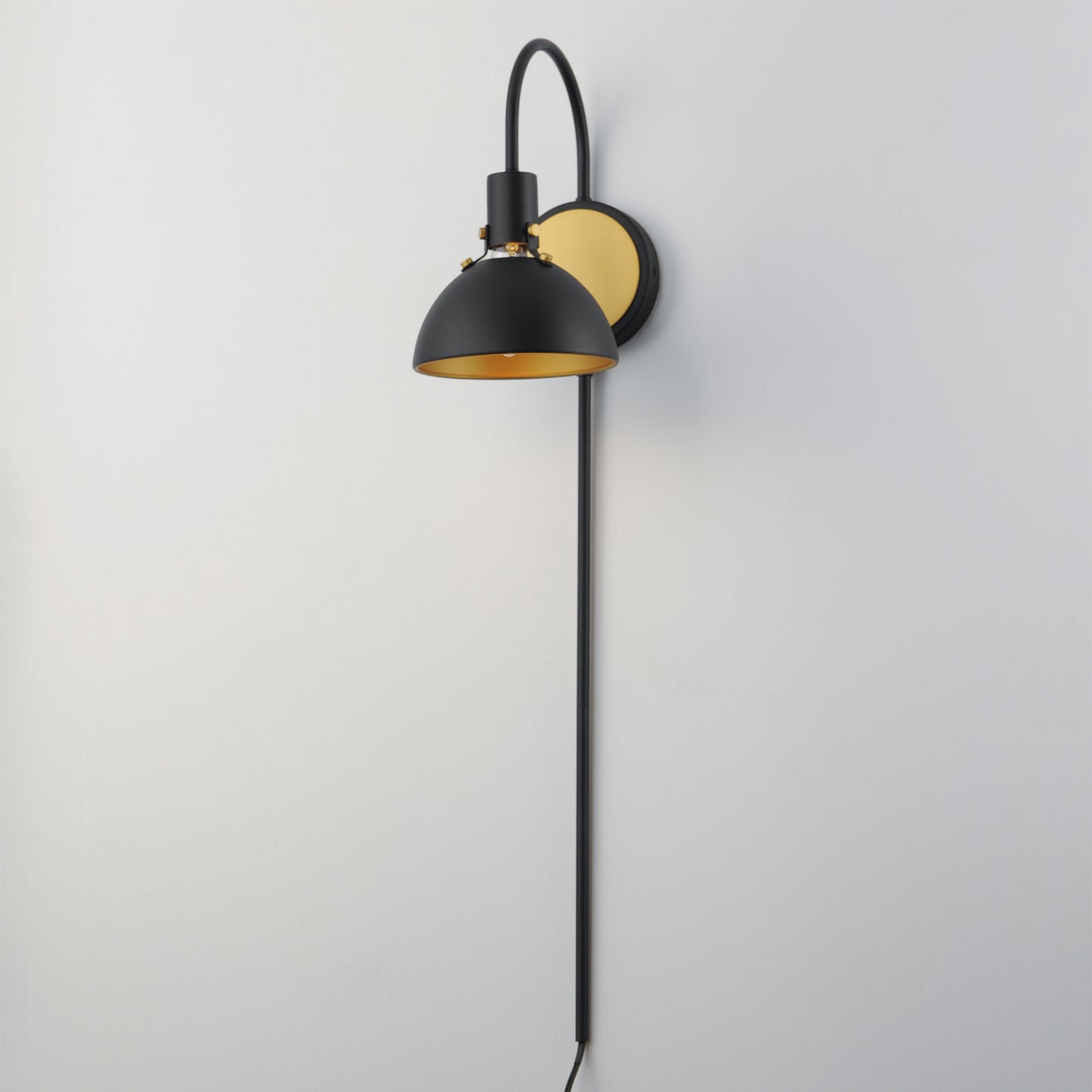 Dawn Pin Up Wall Sconce Antique Brass/Black by Maxim Lighting