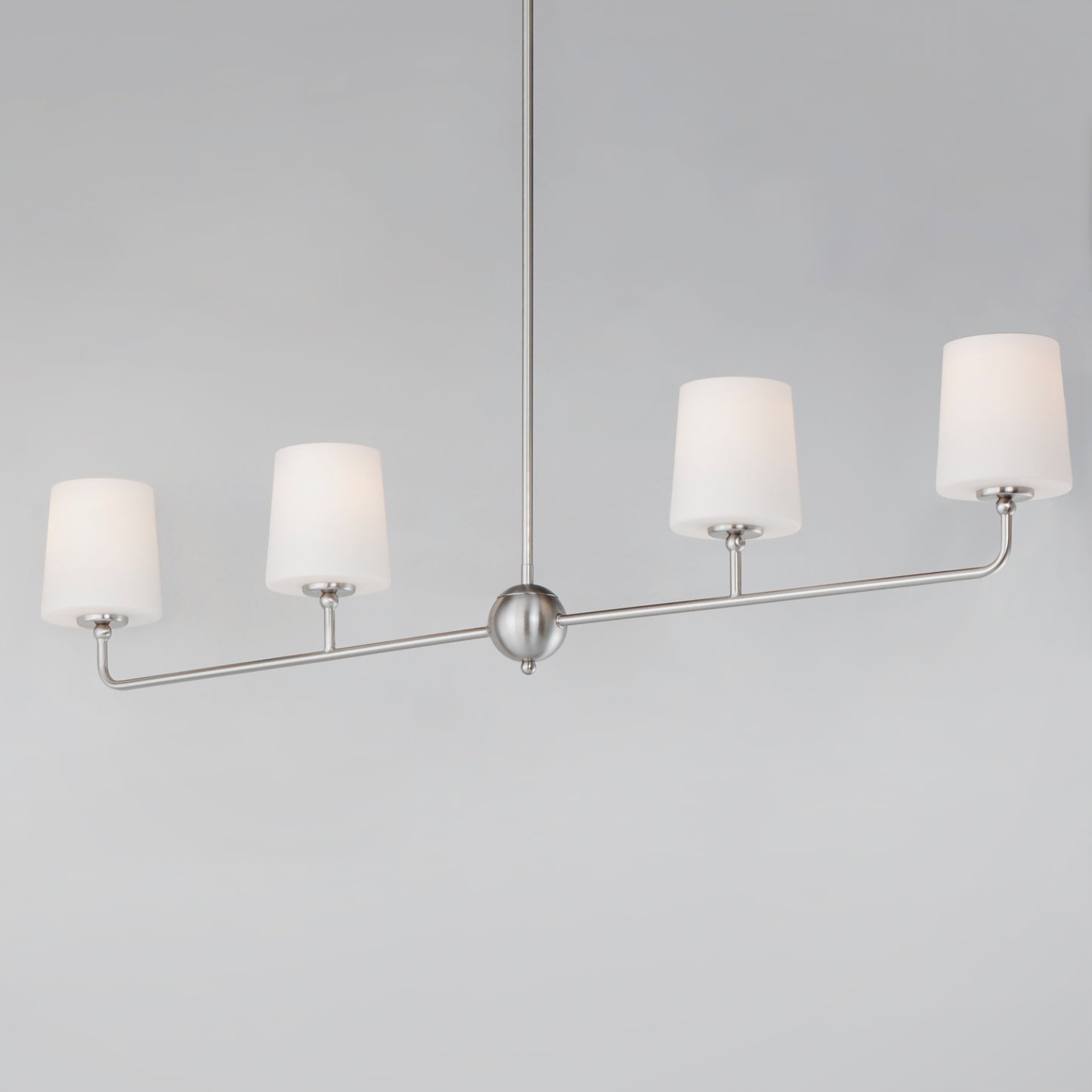 Bristol 4-Light Linear Chandelier Satin Nickel by Maxim Lighting