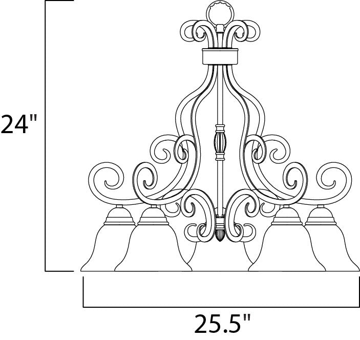 Manor 5-Light Chandelier Oil Rubbed Bronze by Maxim Lighting