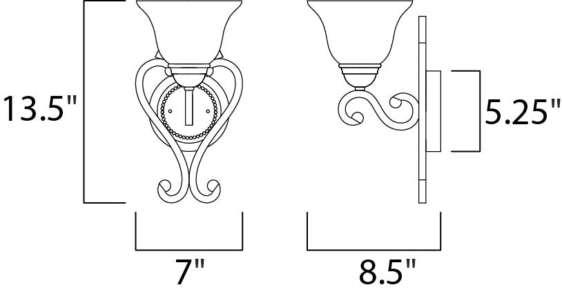 Manor Wall Sconce Oil Rubbed Bronze by Maxim Lighting
