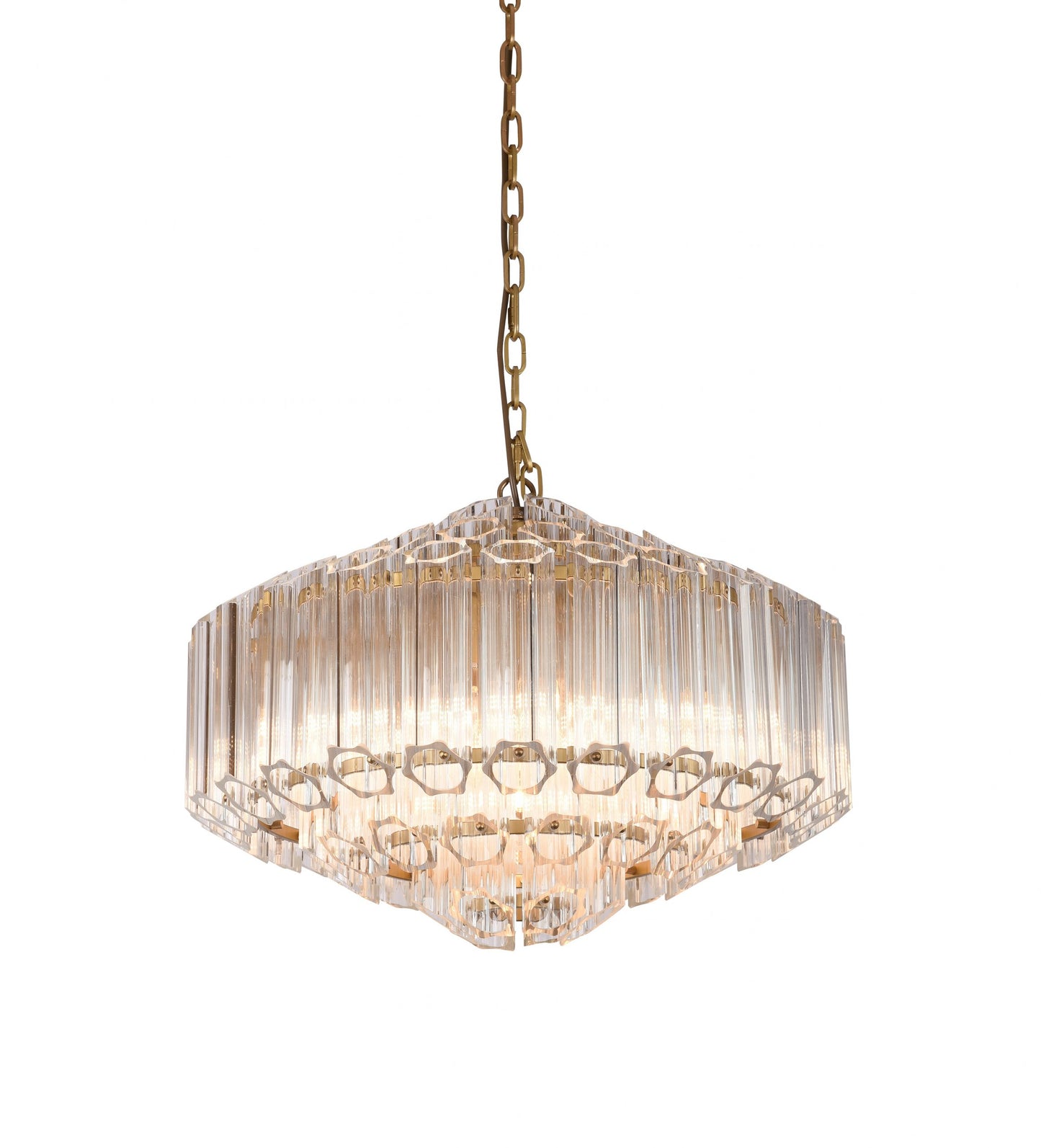 Miami Chandelier 7-Light in Antique brass 1225AB by StarFire Crystal
