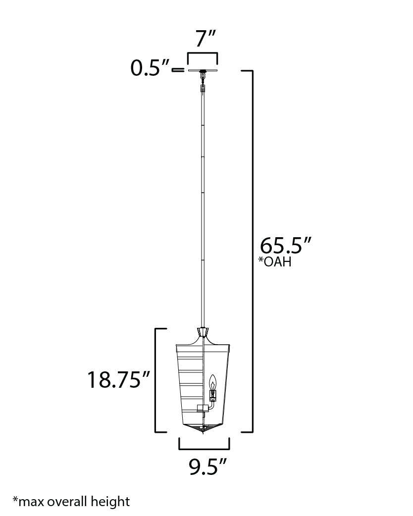 Copacabana 3-Light Pendant Black by Maxim Lighting