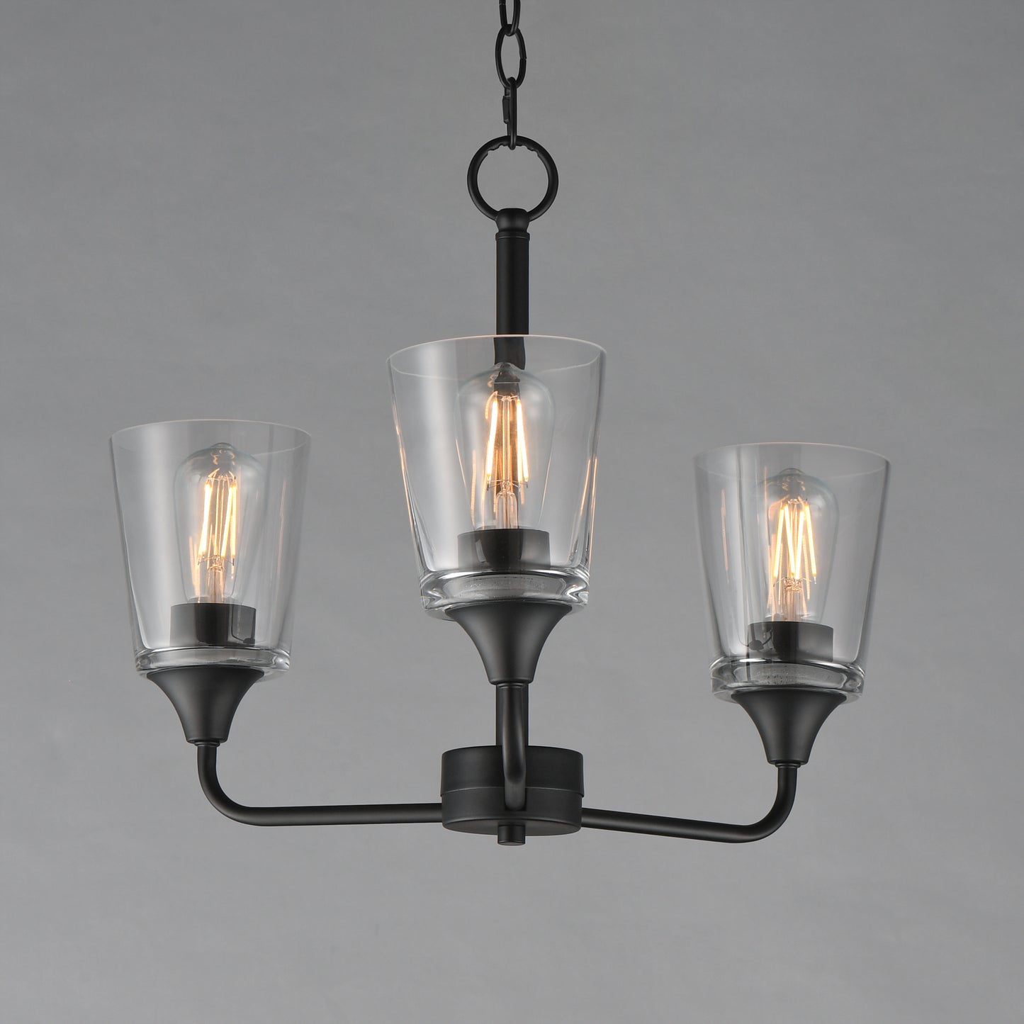 Hudson 3-Light Chandelier Black by Maxim Lighting
