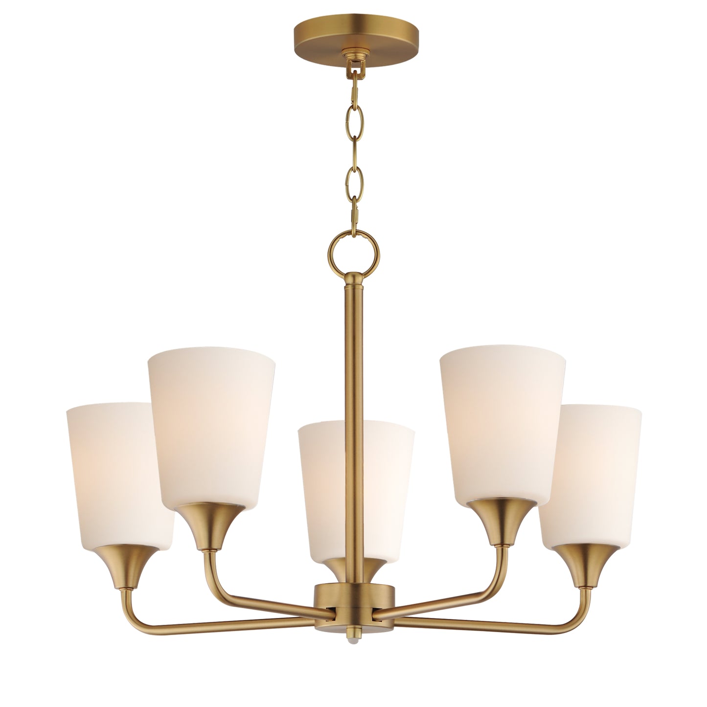 Hudson 5-Light Chandelier Natural Aged Brass by Maxim Lighting