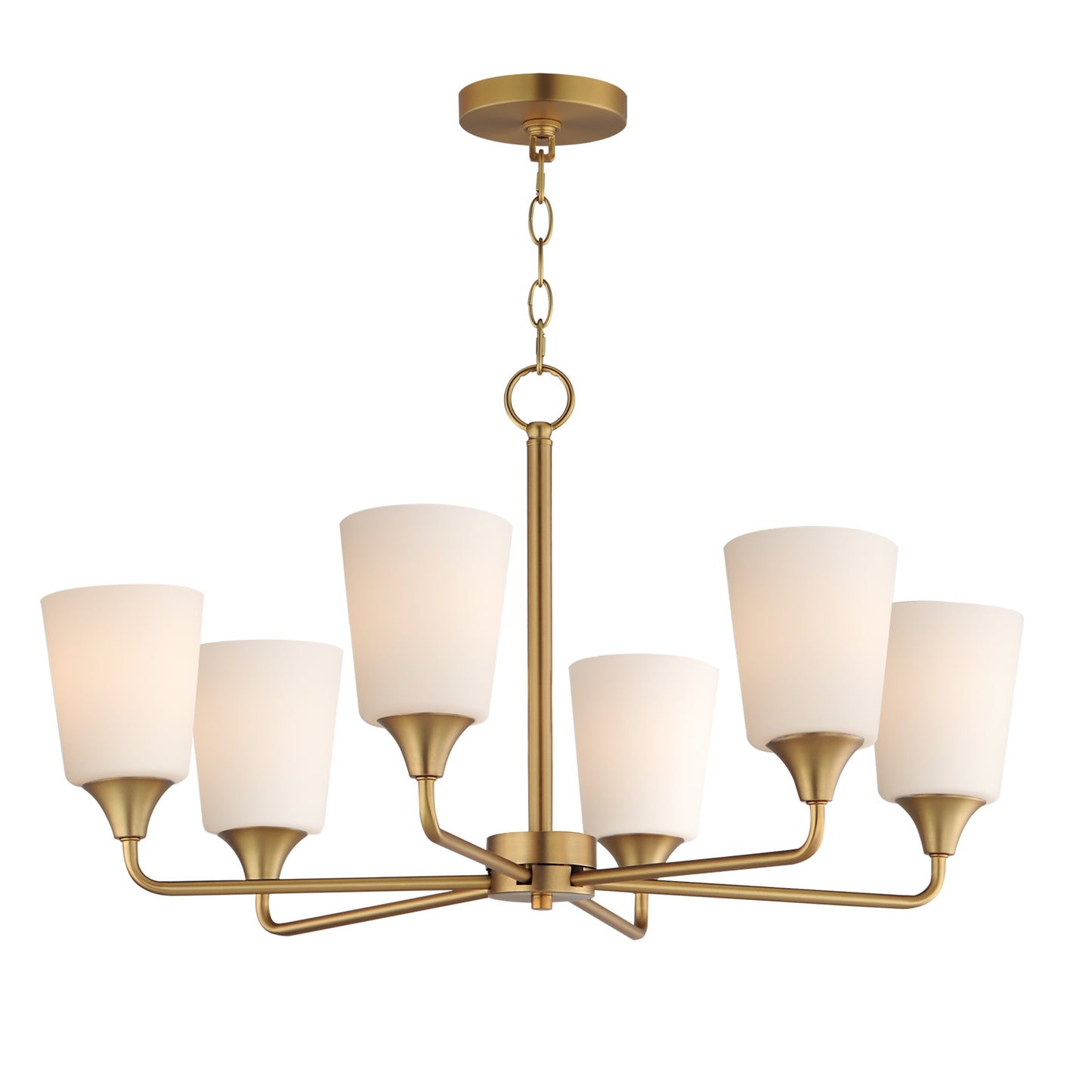 Hudson 6-Light Chandelier Natural Aged Brass by Maxim Lighting