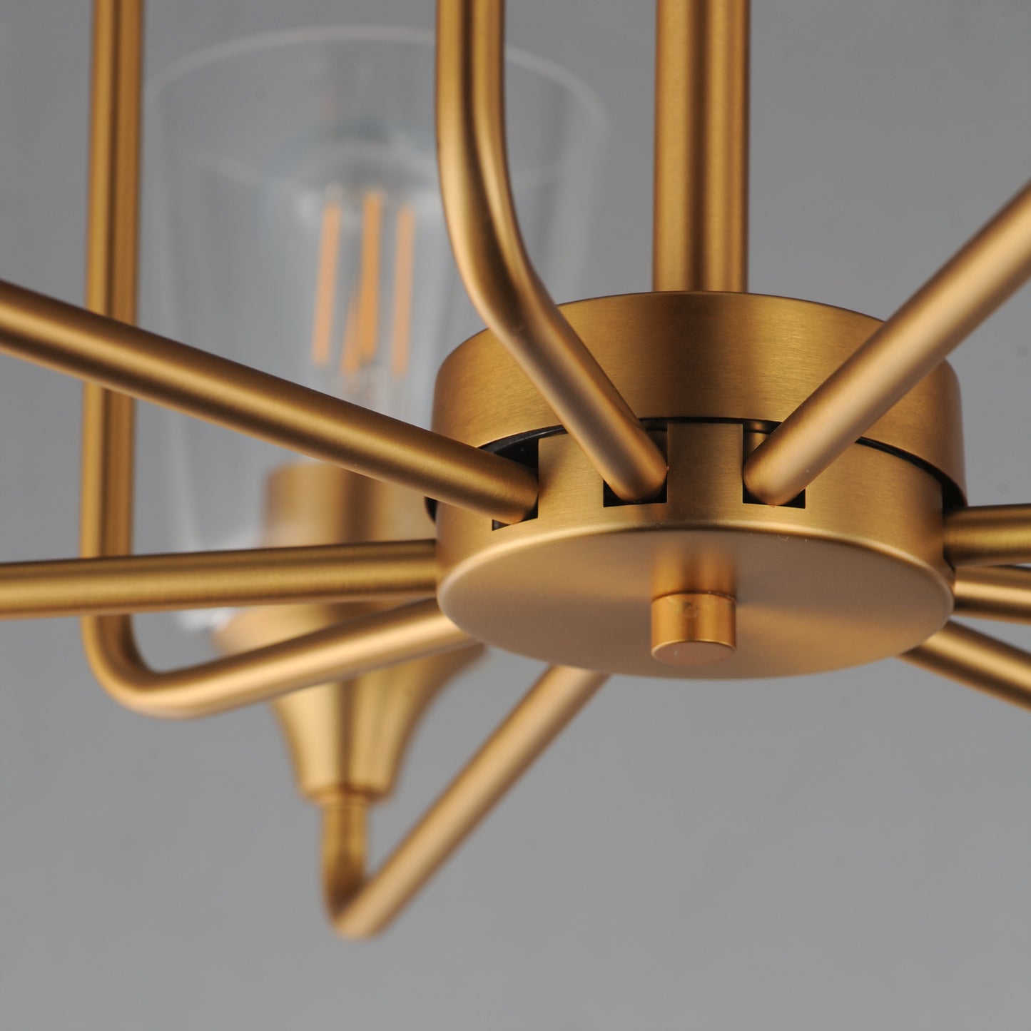 Hudson 9-Light Two-Tier Chandelier Natural Aged Brass by Maxim Lighting