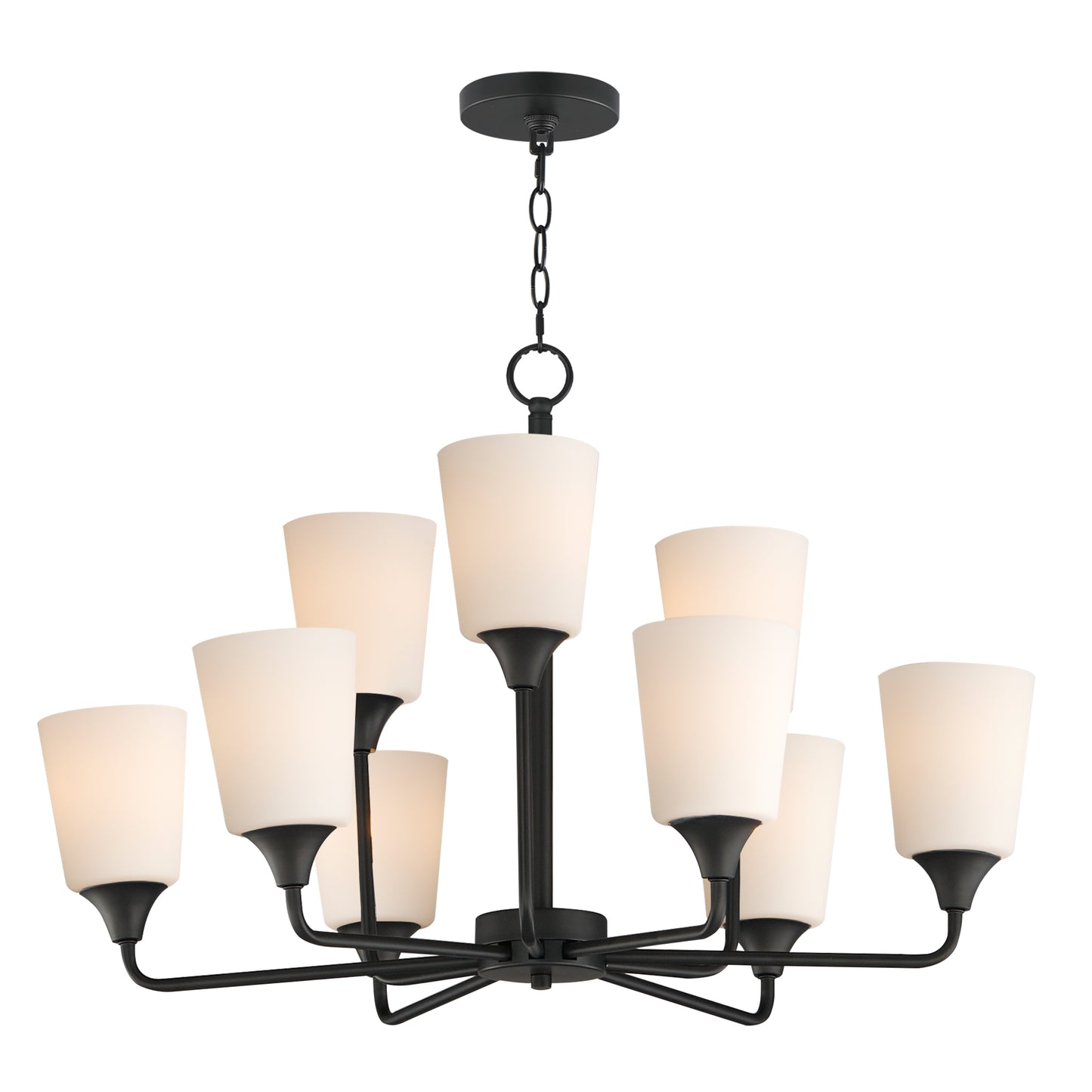 Hudson 9-Light Chandelier Black by Maxim Lighting