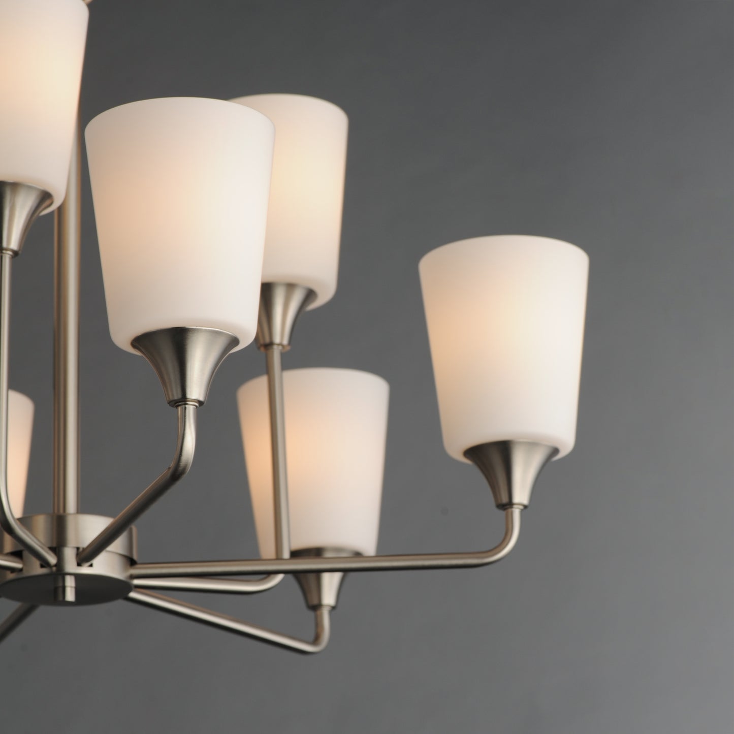 Hudson 9-Light Chandelier Satin Nickel by Maxim Lighting