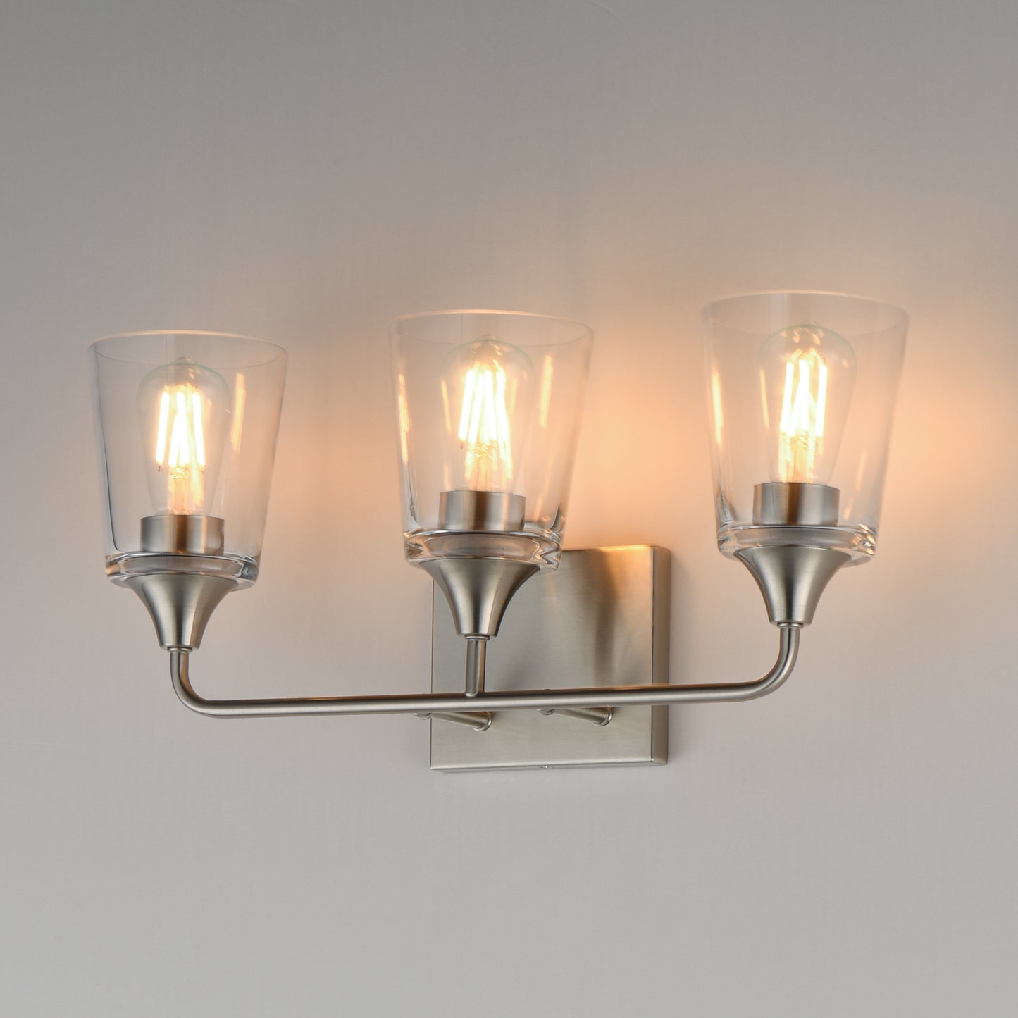 Hudson 3-Light Bath Vanity Satin Nickel by Maxim Lighting