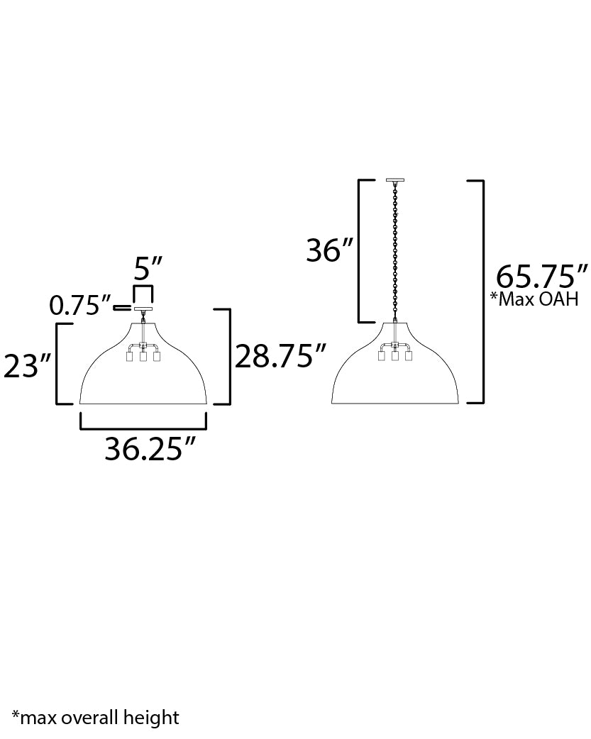 Hearthveil Pendant Natural Aged Brass by Maxim Lighting