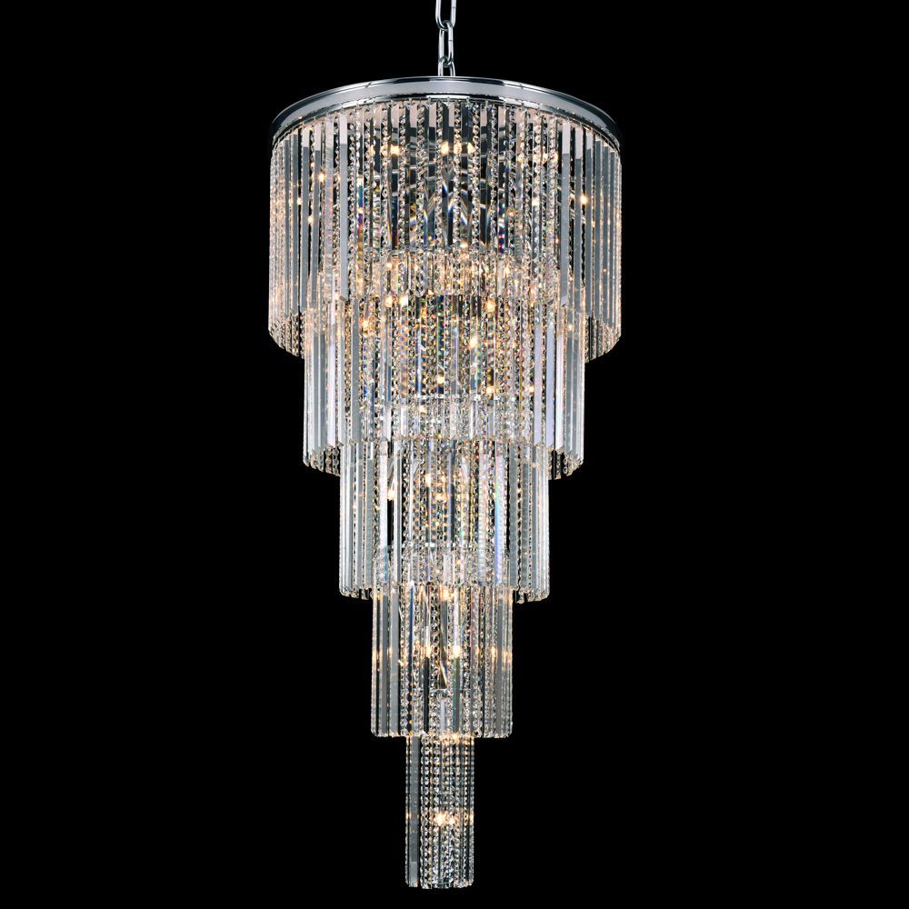 Carousel Chandelier 46-Light in Chrome 1328CH by StarFire Crystal