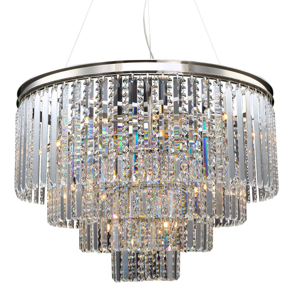 Carousel Chandelier 25-Light in Chrome 1330CH by StarFire Crystal