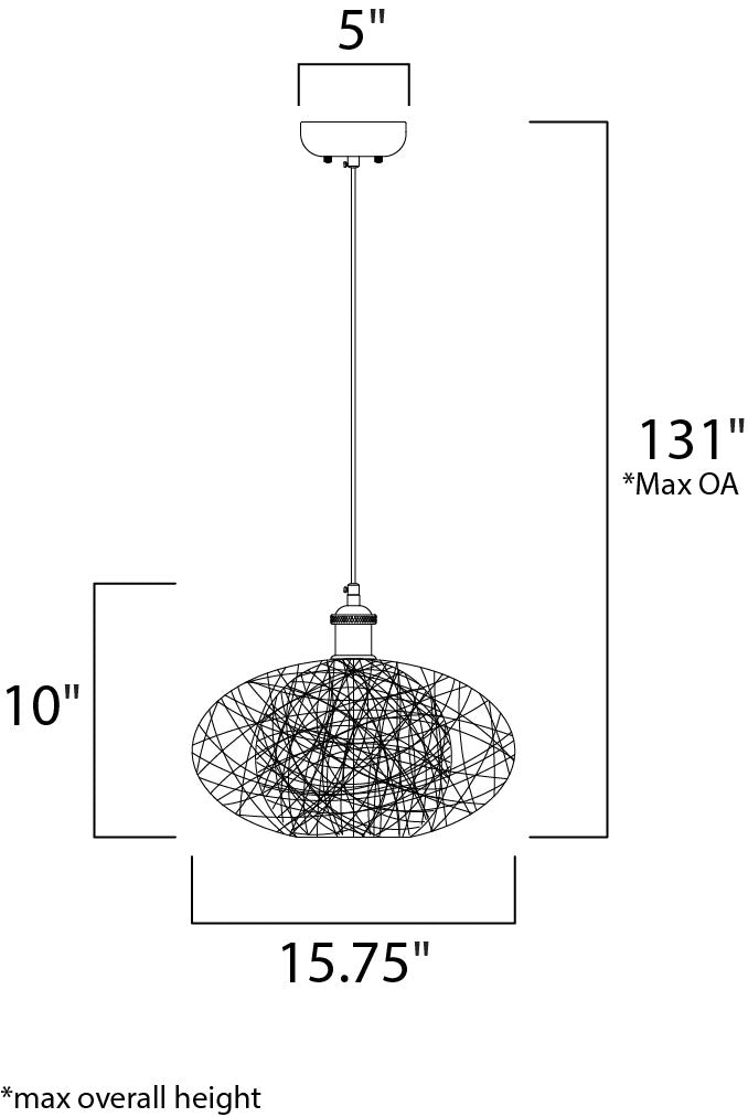 Bali Pendant Chocolate by Maxim Lighting