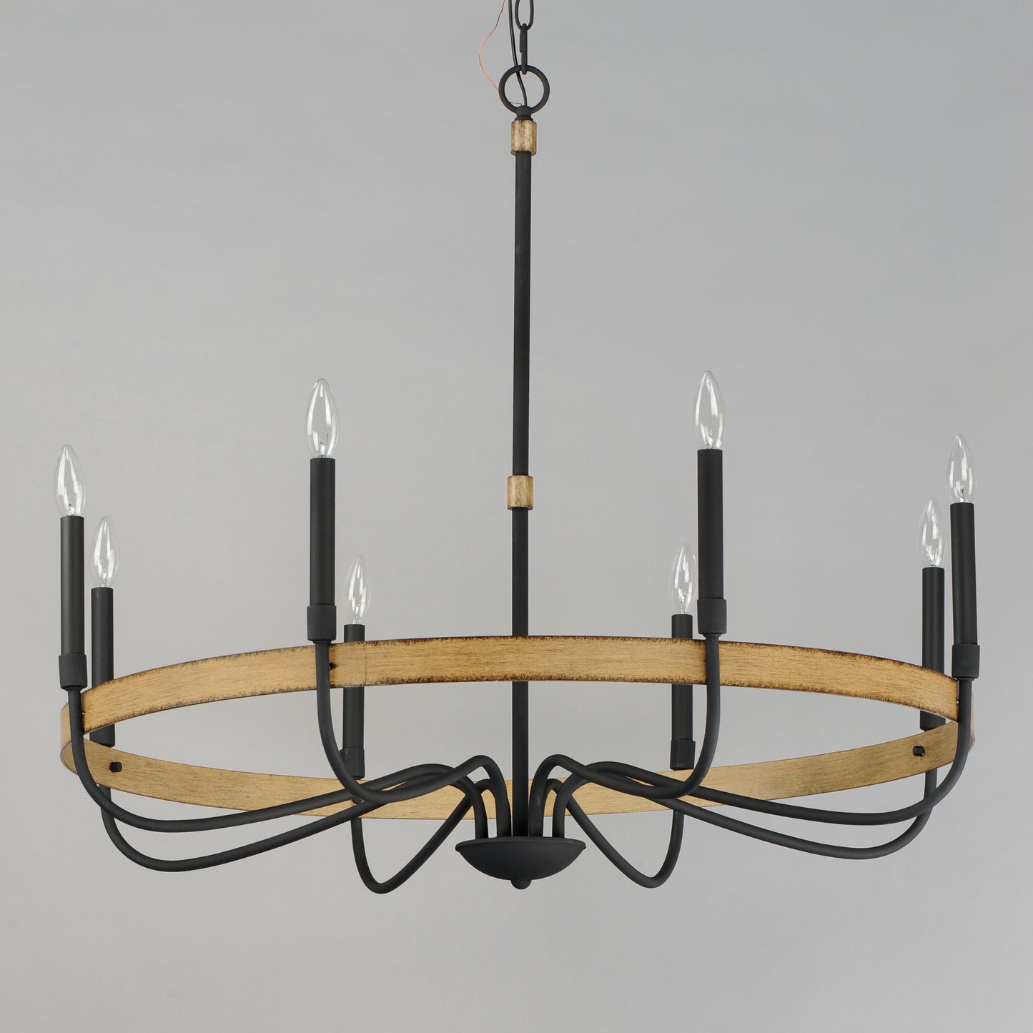 Franklin 8-Light Chandelier Driftwood/Black by Maxim Lighting