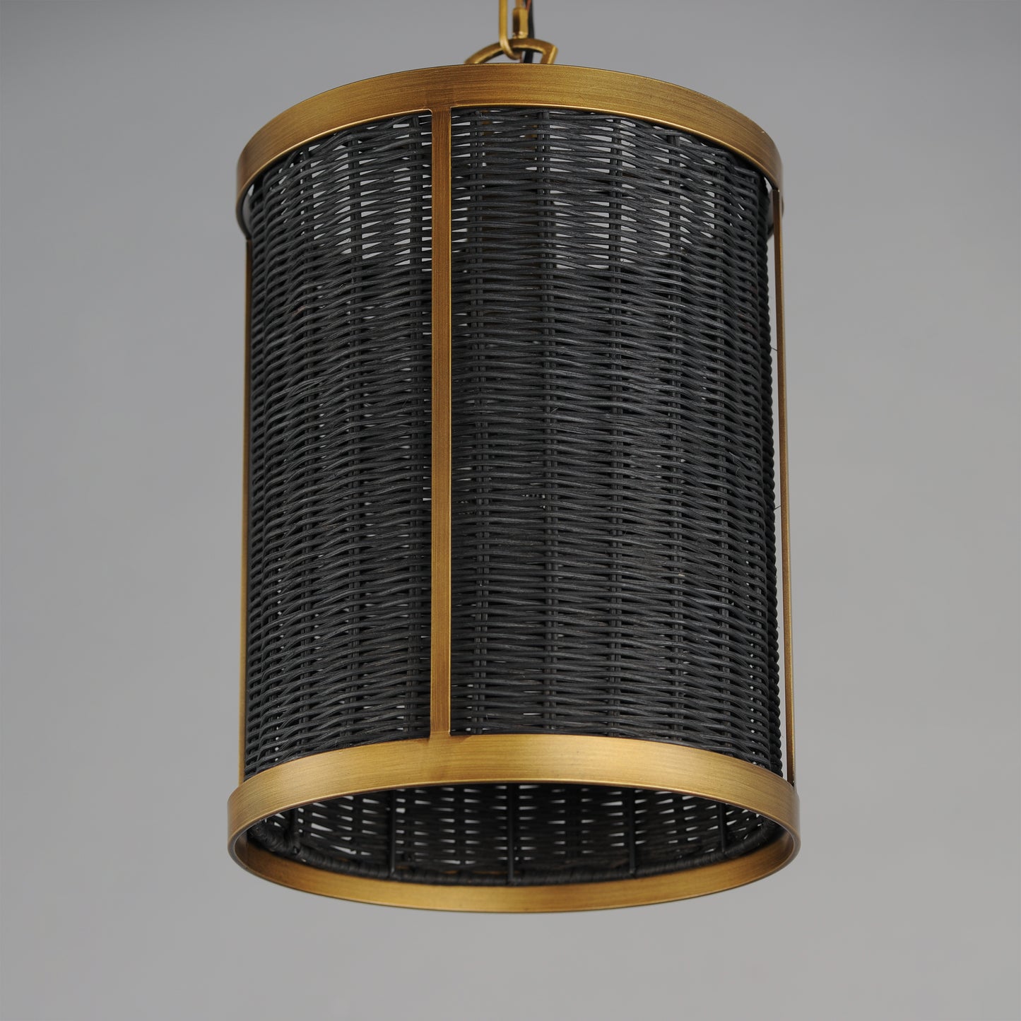 Rattan Pendant Natural Aged Brass by Maxim Lighting