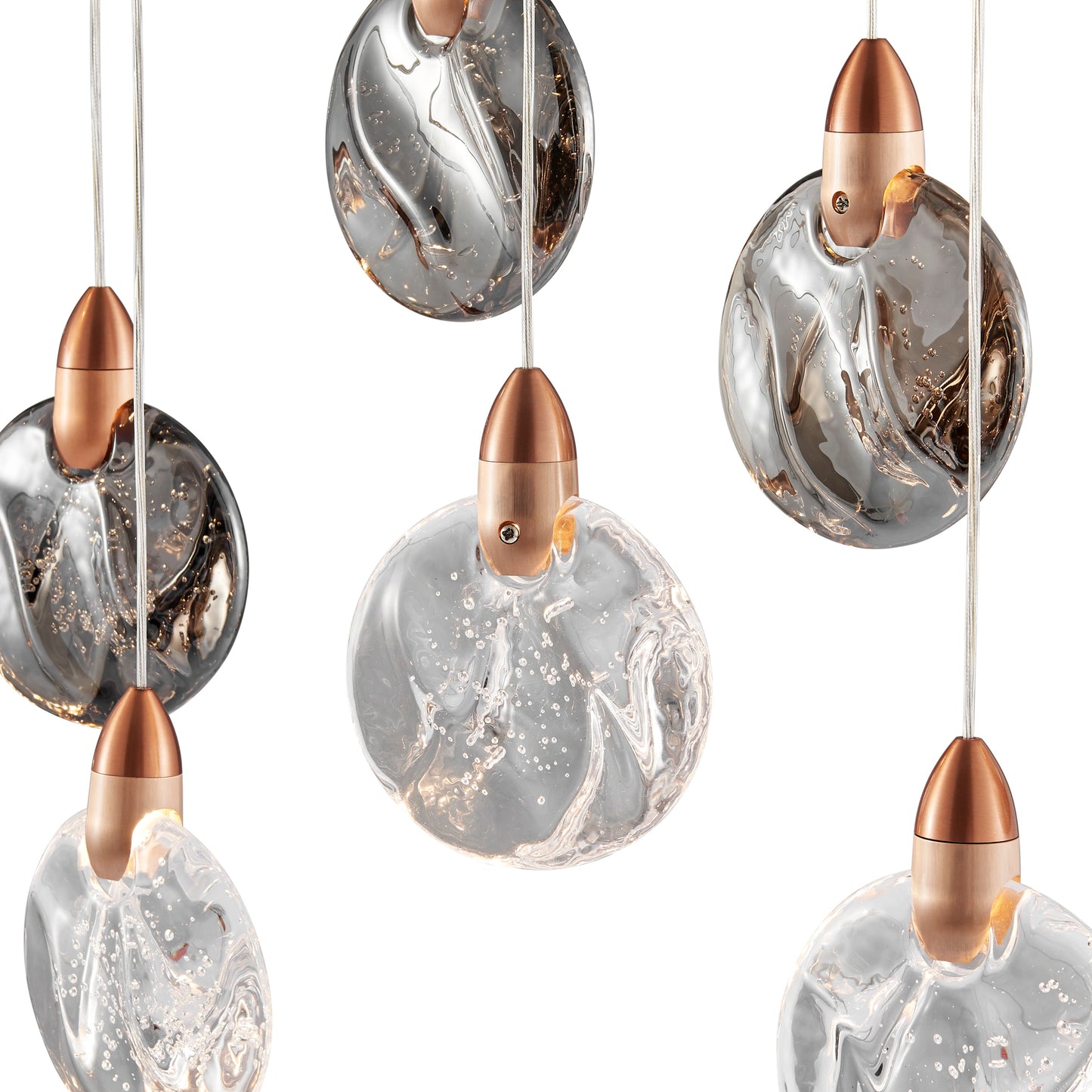 Lustre Rectangular Chandelier Bronze by Finesse Decor CH-670-10