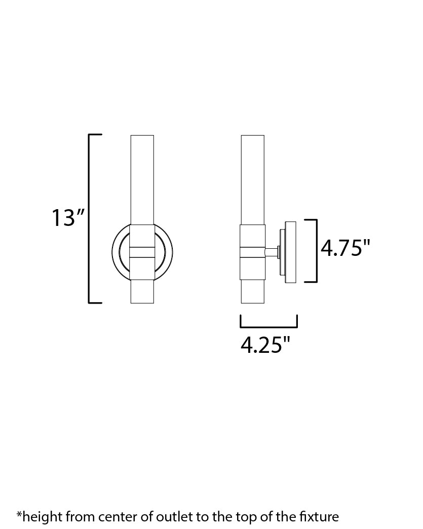 Ovation LED Wall Sconce Black by Maxim Lighting