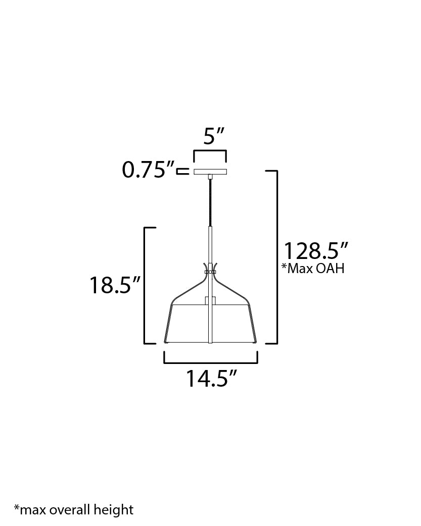 Bandera 14" Pendant Natural Aged Brass by Maxim Lighting