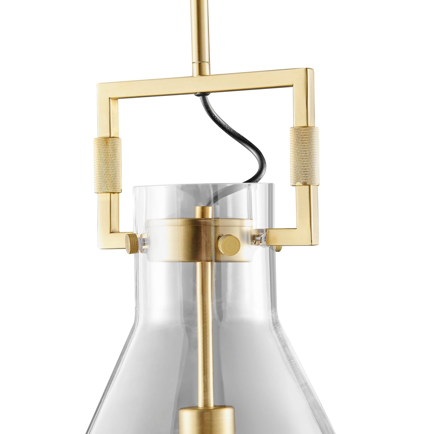 Helios 1 LED light Pendant Crystal & Gold by Finesse Decor PL-501-13