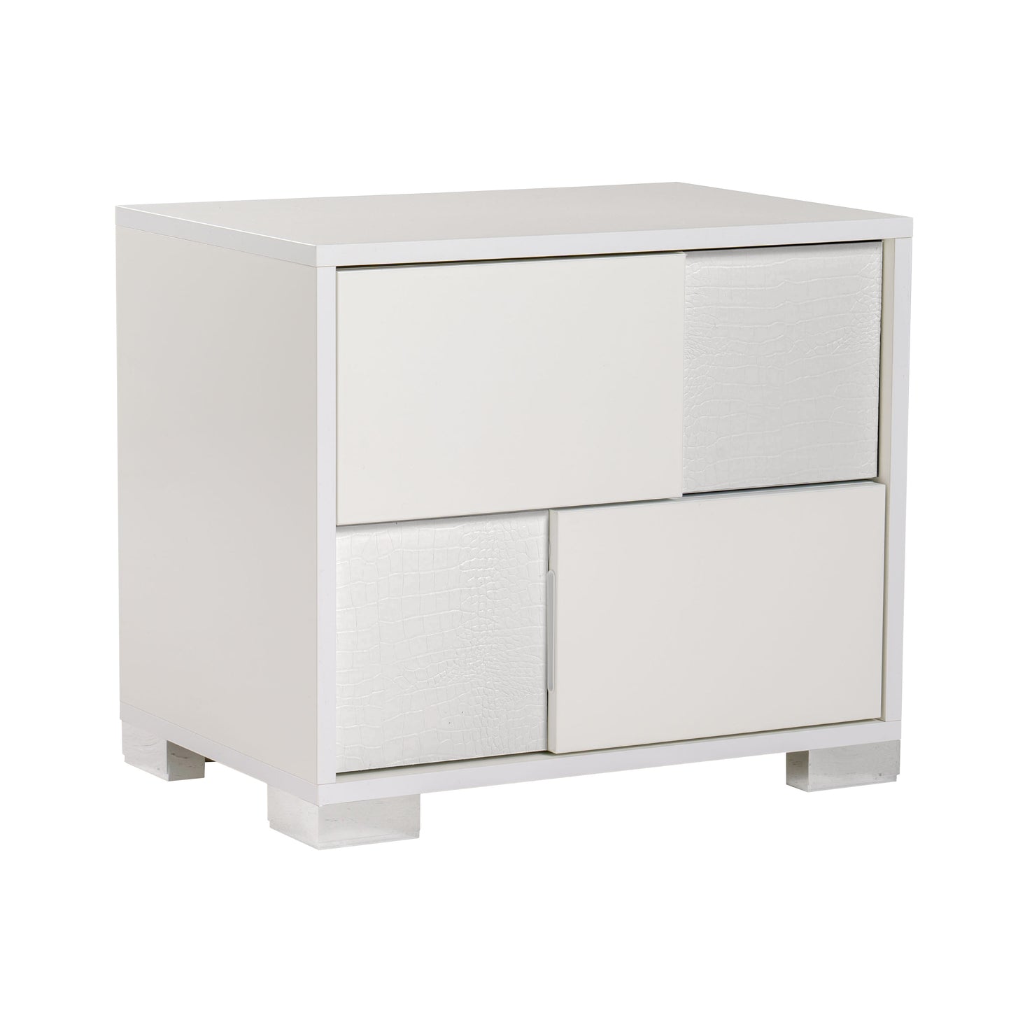 Modrest Monza Italian Modern White Nightstand
