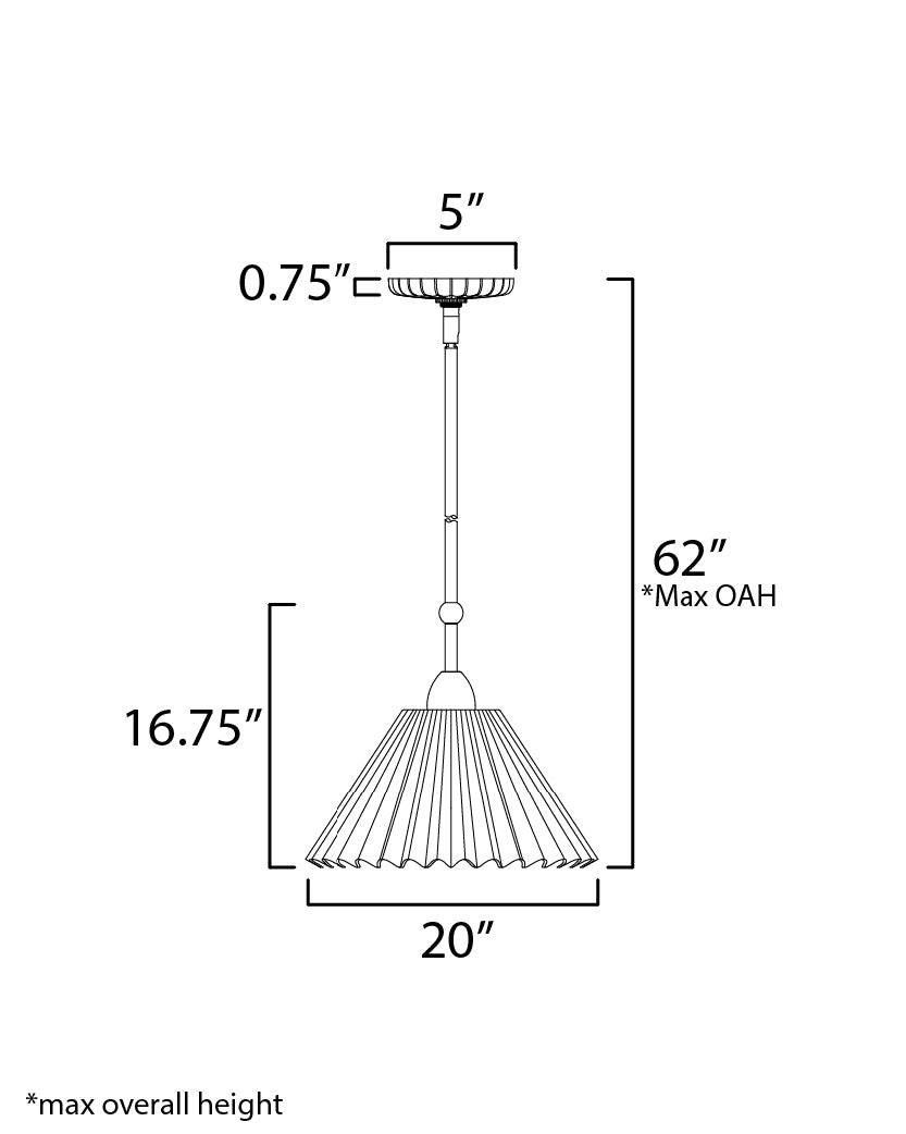 Kismet 20" Pendant Gold Leaf by Maxim Lighting