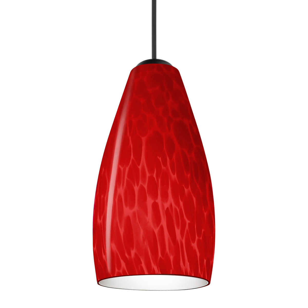 Besa Karli mini pendant option – Red Cloud, Satin Nickel